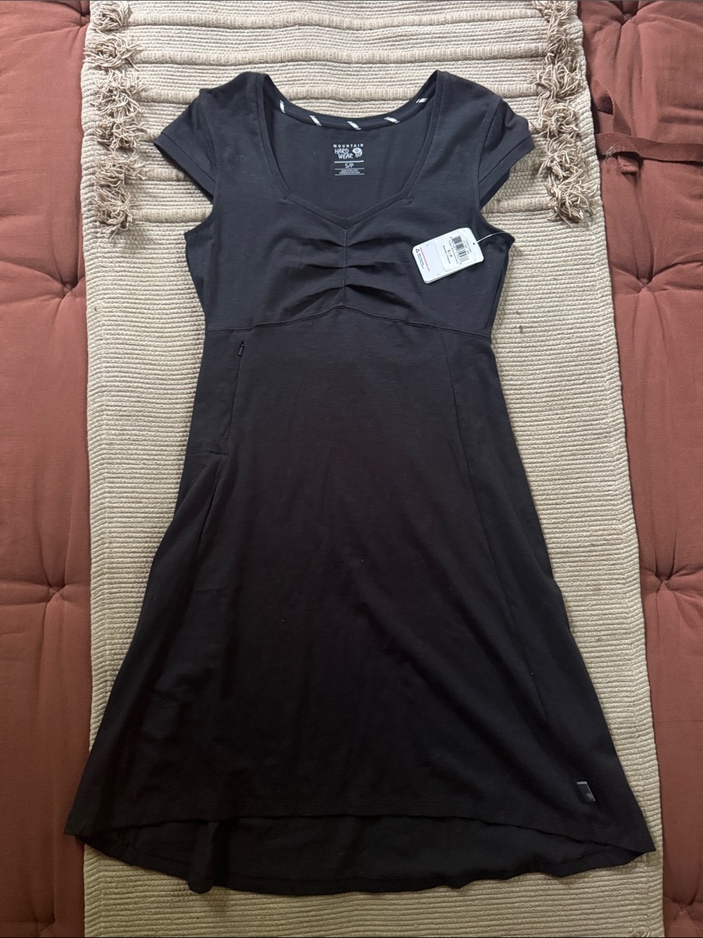 Mountain Hardwear Tonga dress cotton stretch fit & flair black NEW NWT women’s S